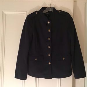 Talbots navy pea coat style blazer